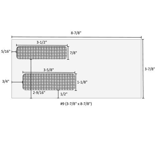 #9 (3-7/8" x 8-7/8") Double Window Envelope - Moisture Seal - 80714 2 #9 (3-7/8" x 8-7/8") Double Window Envelope - Moisture Seal - 80714