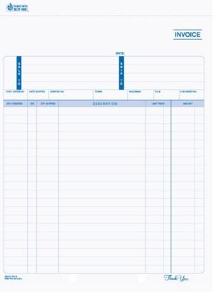 8 1/2" x 11" Snap-A-Part Invoice INV-751