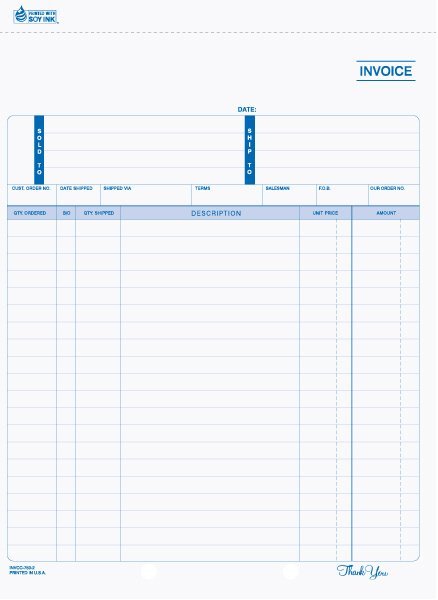 8 1/2" x 11" Snap-A-Part Invoice INVCC-750 2 8 1/2" x 11" Snap-A-Part Invoice INVCC-750