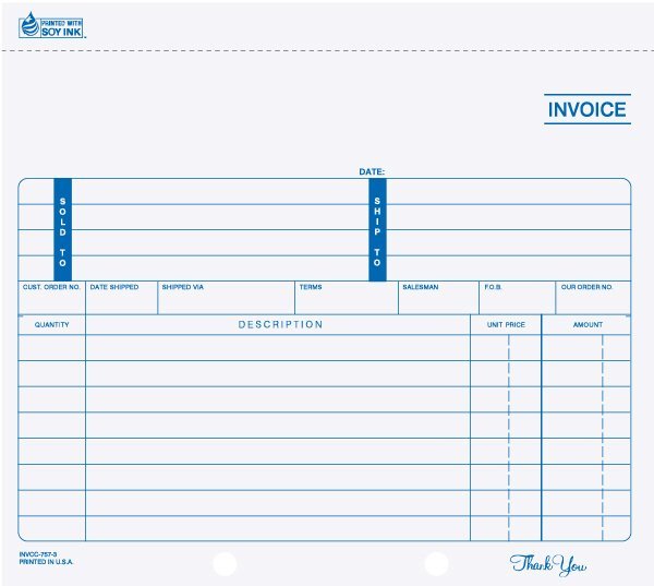 8 1/2" x 7" Snap-A-Part Invoice INVCC-757 2 8 1/2" x 7" Snap-A-Part Invoice INVCC-757