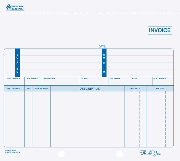 8 1/2" x 7" Snap-A-Part Invoice INVCC-765 2 8 1/2" x 7" Snap-A-Part Invoice INVCC-765