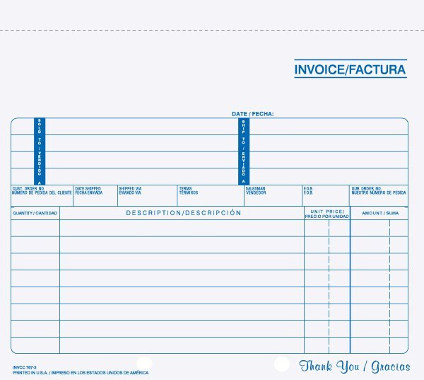 8 1/2" x 7" Snap-A-Part Invoice INVCC-767 2 8 1/2" x 7" Snap-A-Part Invoice INVCC-767