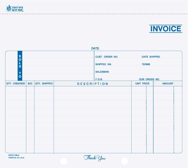 8 1/2" x 7" Snap-A-Part Invoice INVCC-782 2 8 1/2" x 7" Snap-A-Part Invoice INVCC-782