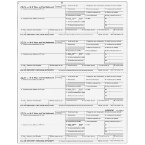 W-2 Employer State, City or Local, Copy 1/D - 4up Horizontal