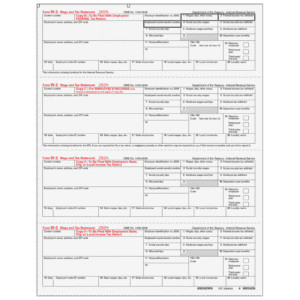 All Products 82 W-2 Employee Copies B/C/2/2 - 4up Horizontal