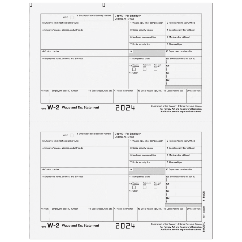 Traditional W-2 Form 3-part E-file Set (Preprinted) 7 Traditional W-2 Form 3-part E-file Set (Preprinted) - Image 6