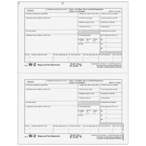 All Products 34 Form W-2 Copy 1/D Employer State, City or Local, and Record Copy