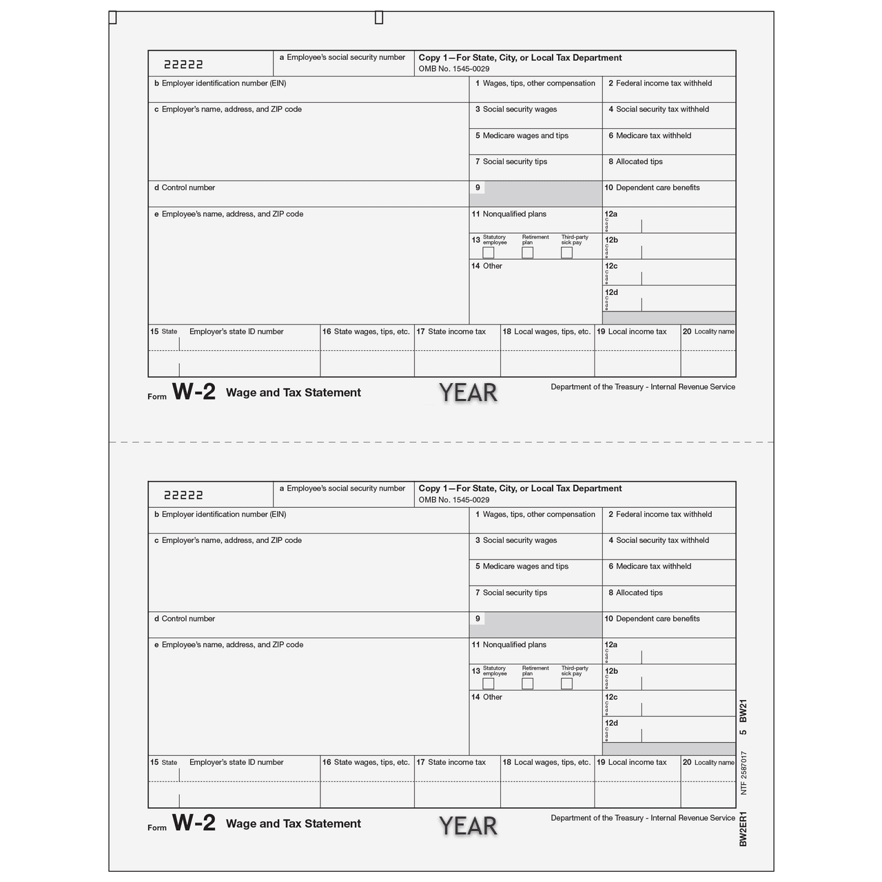 4up Quadrant W-2 Form 8-part Kit - (with Moisture Seal Envelopes) 6 4up Quadrant W-2 Form 8-part Kit - (with Moisture Seal Envelopes) - Image 5