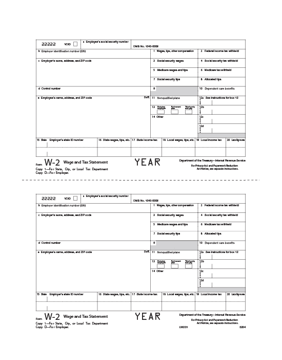 4up Quadrant W-2 Form 8-part Kit - (with Moisture Seal Envelopes) 4 4up Quadrant W-2 Form 8-part Kit - (with Moisture Seal Envelopes) - Image 3