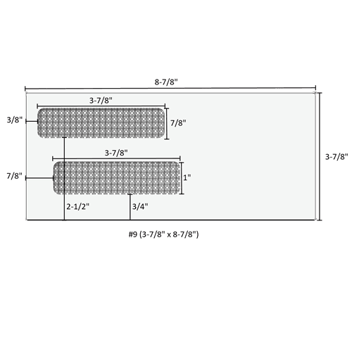 #9 (3-7/8" x 8-7/8") Double Window Envelope - Moisture Seal - E44005 2 #9 (3-7/8" x 8-7/8") Double Window Envelope - Moisture Seal - E44005