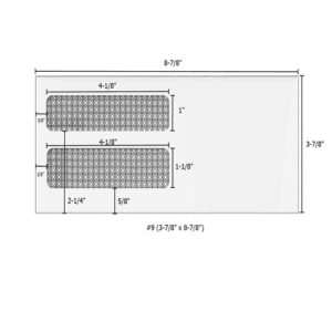 #9 (3-7/8" x 8-7/8") Double Window Envelope - Self Seal - E44909S14