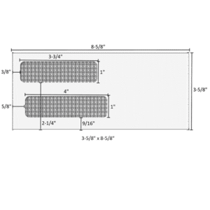 3-5/8" x 8-5/8" - Double Window Envelope (Moisture Seal) - e9150014MS