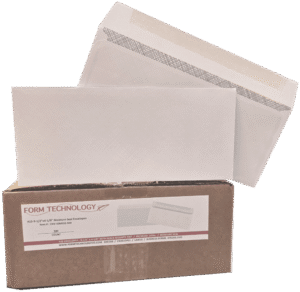 All Products 21 #10 Envelope - 4-1/8" x 9-1/2" 24# White Wove Moisture Seal Envelope Side Seam