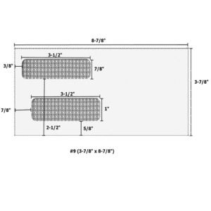 #9 (3-7/8" x 8-7/8") Double Window Envelope - Moisture Seal - ENV1