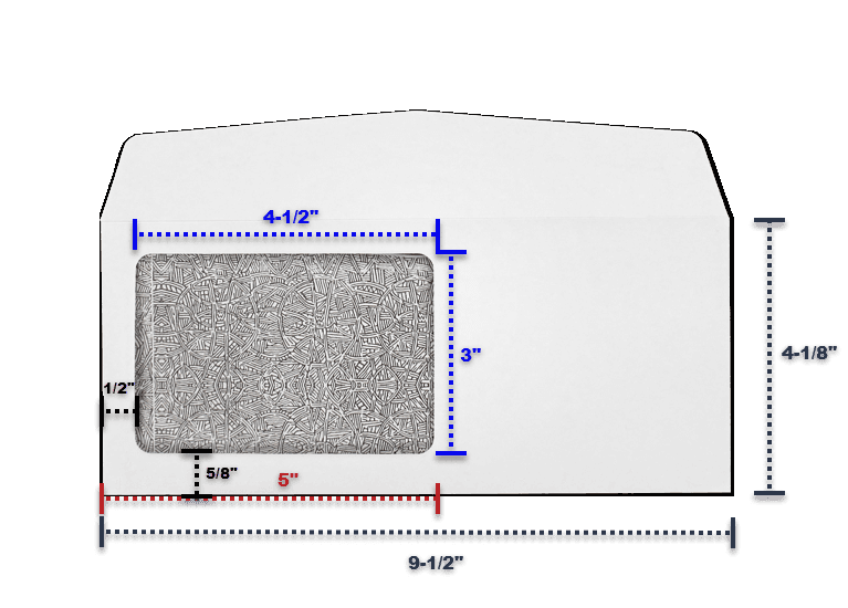 #10 Large Window Envelope with Black Tint All Purpose Window - ENV-10LW3133WS 6 #10 Large Window Envelope with Black Tint All Purpose Window - ENV-10LW3133WS - Image 5