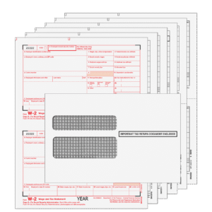 All Products 137 Traditional W-2 Form Preprinted 6-part Kit (with Self Seal Envelopes)