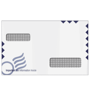 W-2/1099 Double Window Envelopes - Universal (Moisture Seal)- UNIE