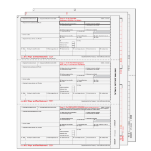 All Products 147 Condensed W-2 Form 4-Part Set (Preprinted)