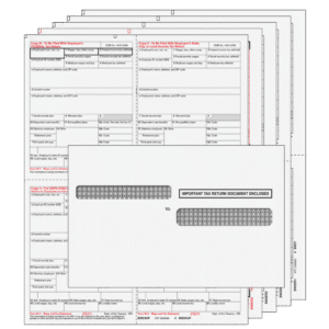 All Products 111 4up Quadrant W-2 Form 8-part Kit - (with Self Seal Envelopes)