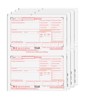 All Products 126 Traditional W-2 Form 4-part Set (Preprinted)