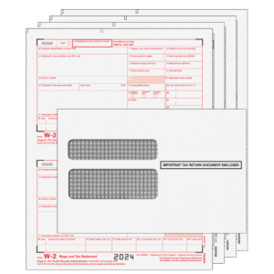 All Products 99 W2TRADS4E - Traditional W-2 Form Preprinted 4-part Kit (with Self Seal Envelopes)